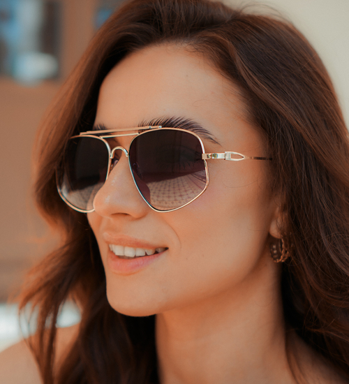 Klasyczne okulary przeciwsłoneczne awiator Congo Black