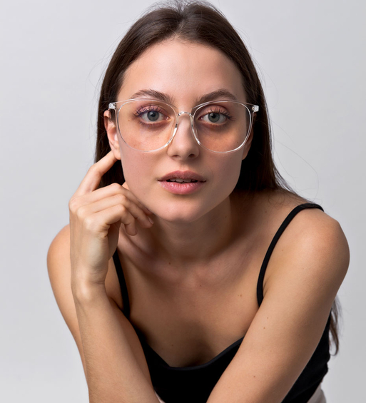 Okulary do komputera oversize przezroczyste Novara Clear