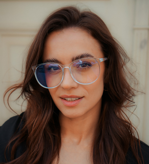 Okulary do komputera oversize przezroczyste Novara Clear