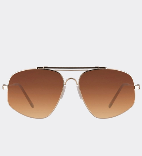 Klasyczne okulary przeciwsłoneczne awiator Congo Brown