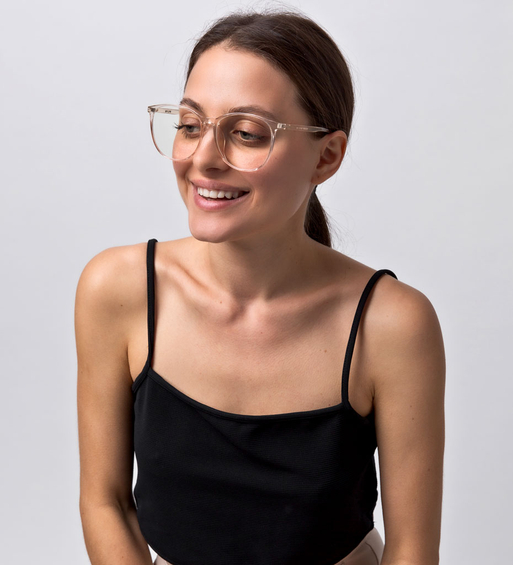 Przezroczyste okulary oversize do komputera Novara Tea